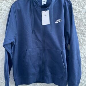 Nike Navy Blue Zip-Up Hoodie size small New